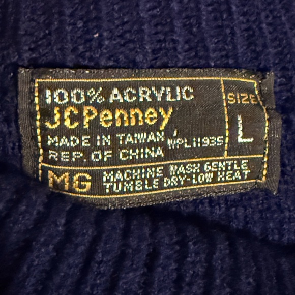 Vintage JC Penney Fair Isle Nordic Crew Neck Sweater Knit Acrylic Large - Picture 8 of 8